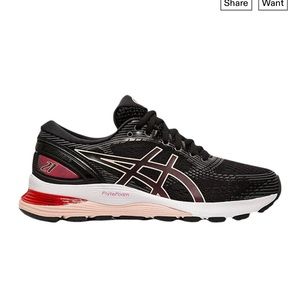 ASICS Gel-Nimbus 21 ‘Black Laser Pink’ Sneakers